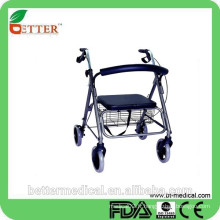 Aluminium lightweiht Roller pliable 4 roues Walker faire à Foshan